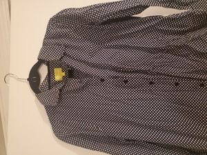 QMack Navy, Polka Dot Blouse, Medium